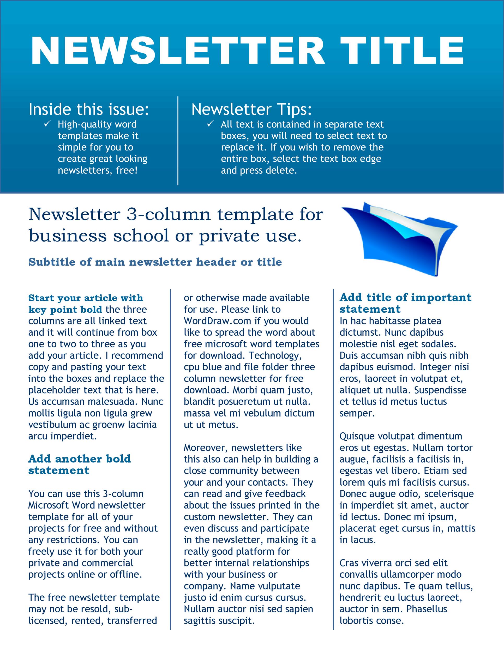 A3 Newsletter Template At Peggy Borden Blog