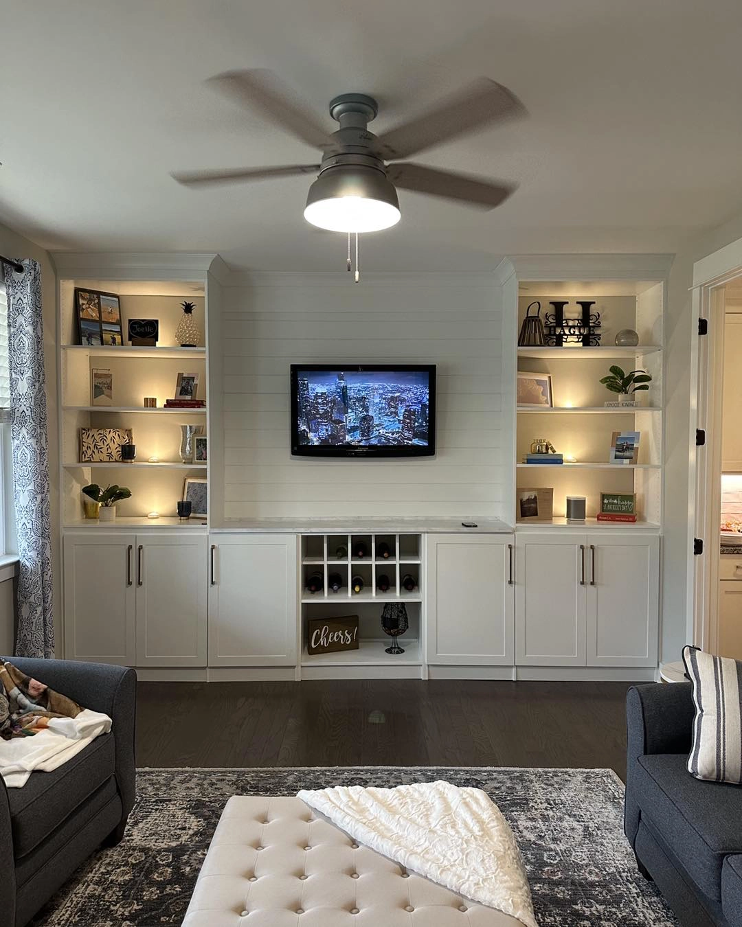 Custom Living Room Built-ins - The Closet Niche