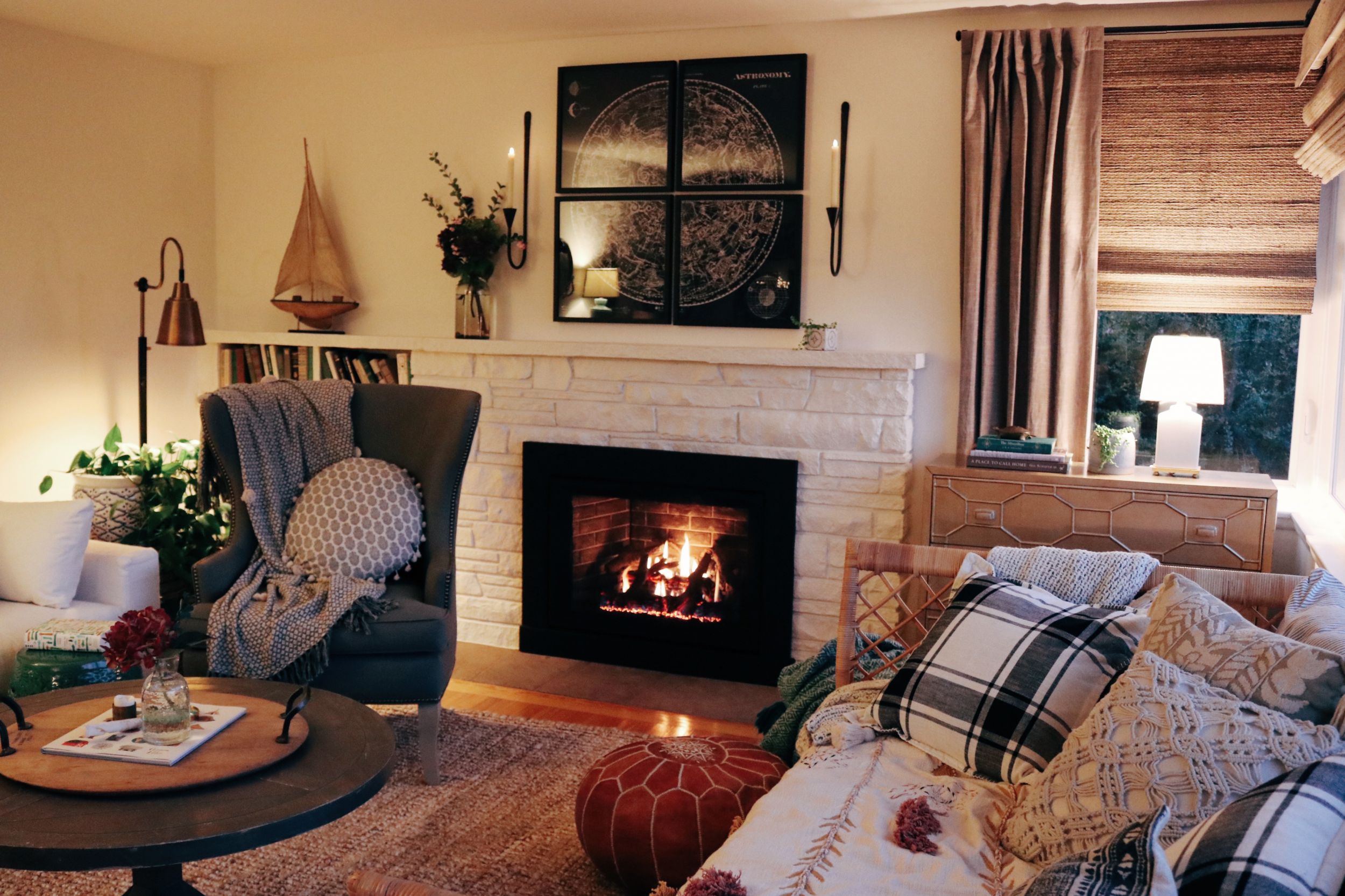 Cozy Living Room With Fireplace | Baci Living Room