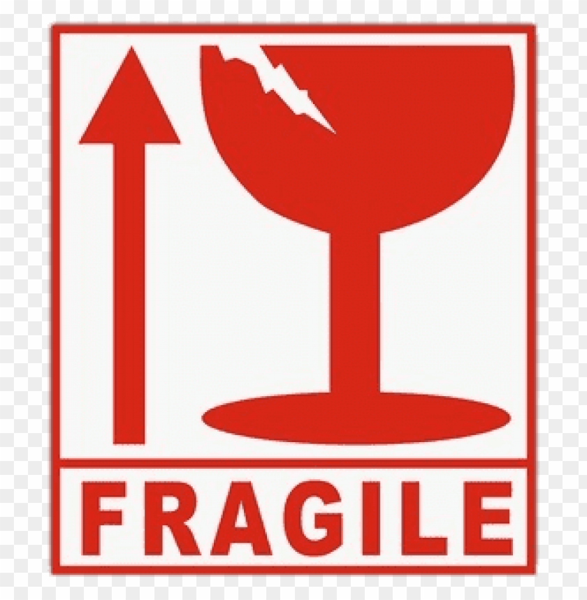 Red Fragile Sign PNG Image With Transparent Background| TOPpng