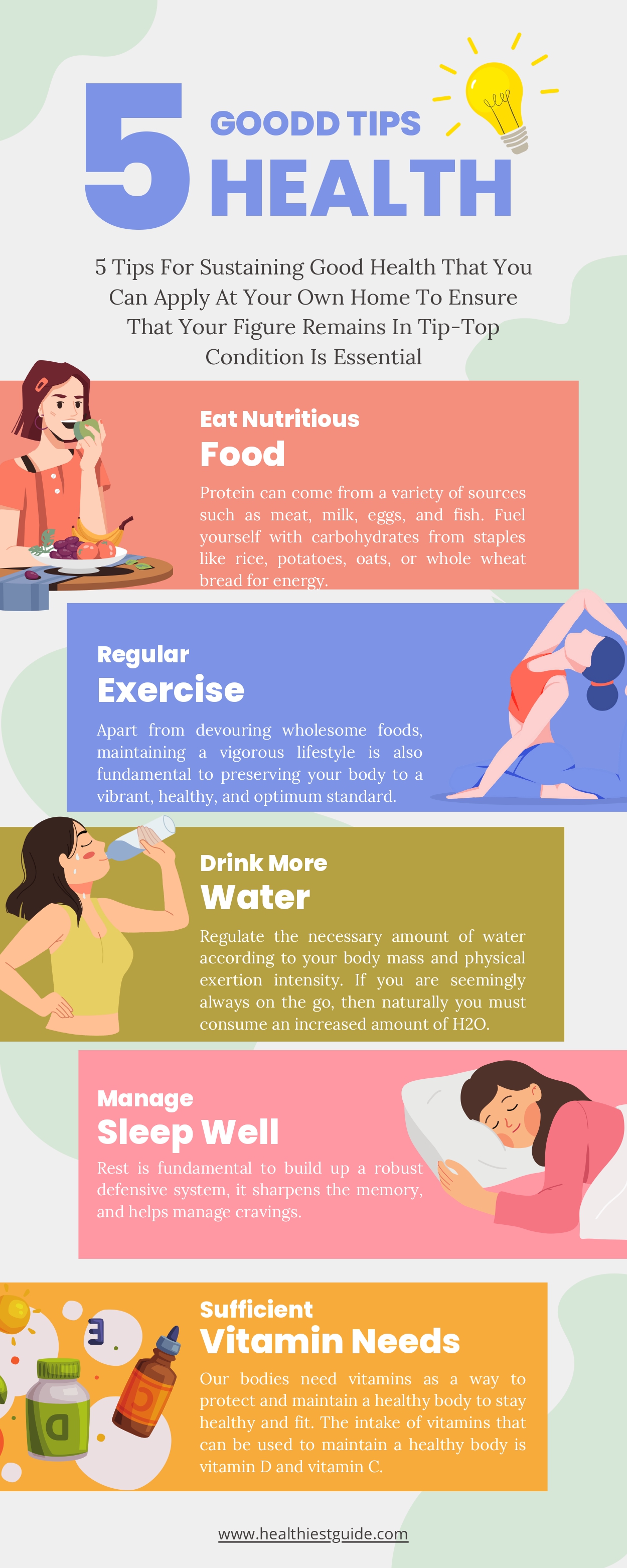 5 Good Tips For Health [Infographic] – Tree Infographic