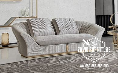 Jual Kursi Sofa Tamu Stainless Desain Mewah Salur Elite