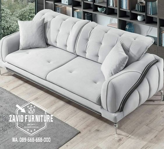 Jual Kursi Sofa Tamu Stainless Silver Desain Minimalis Klasik