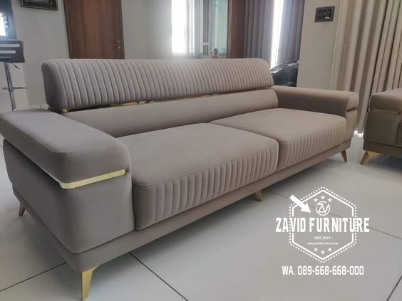 Jual Kursi Sofa Stainless Tamu Desain Simple Kombinasi Salur
