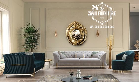 Jual Kursi Sofa Tamu Stainless Desain Mewah Elegan Bentuk Simple Terbaru