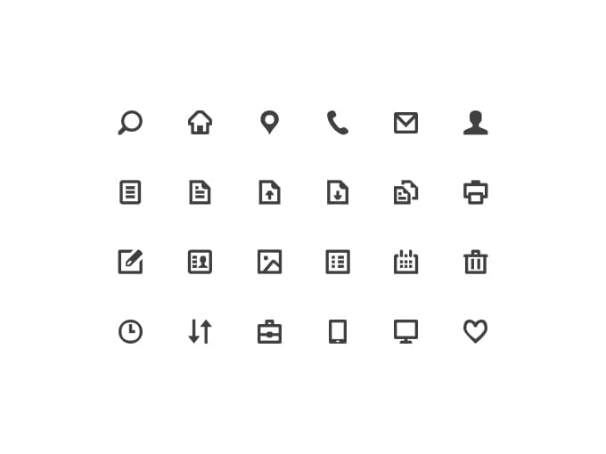 Kostenlose Glyphensymbole Psd | UIDownload