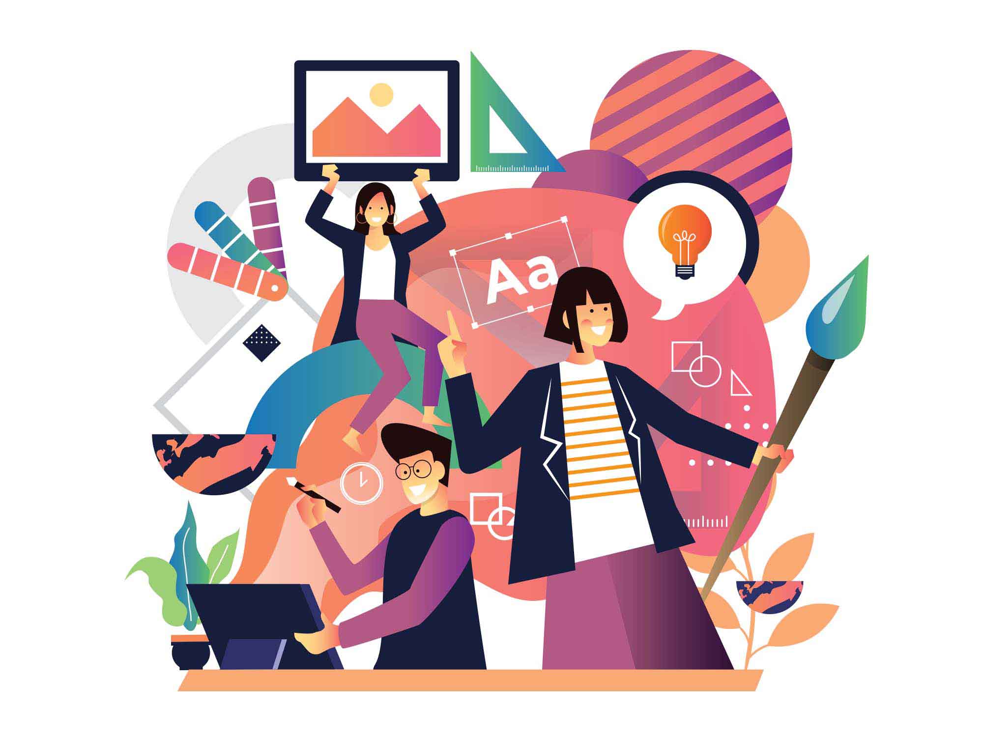 Illustration and Graphic design: Adding depth to visuals.