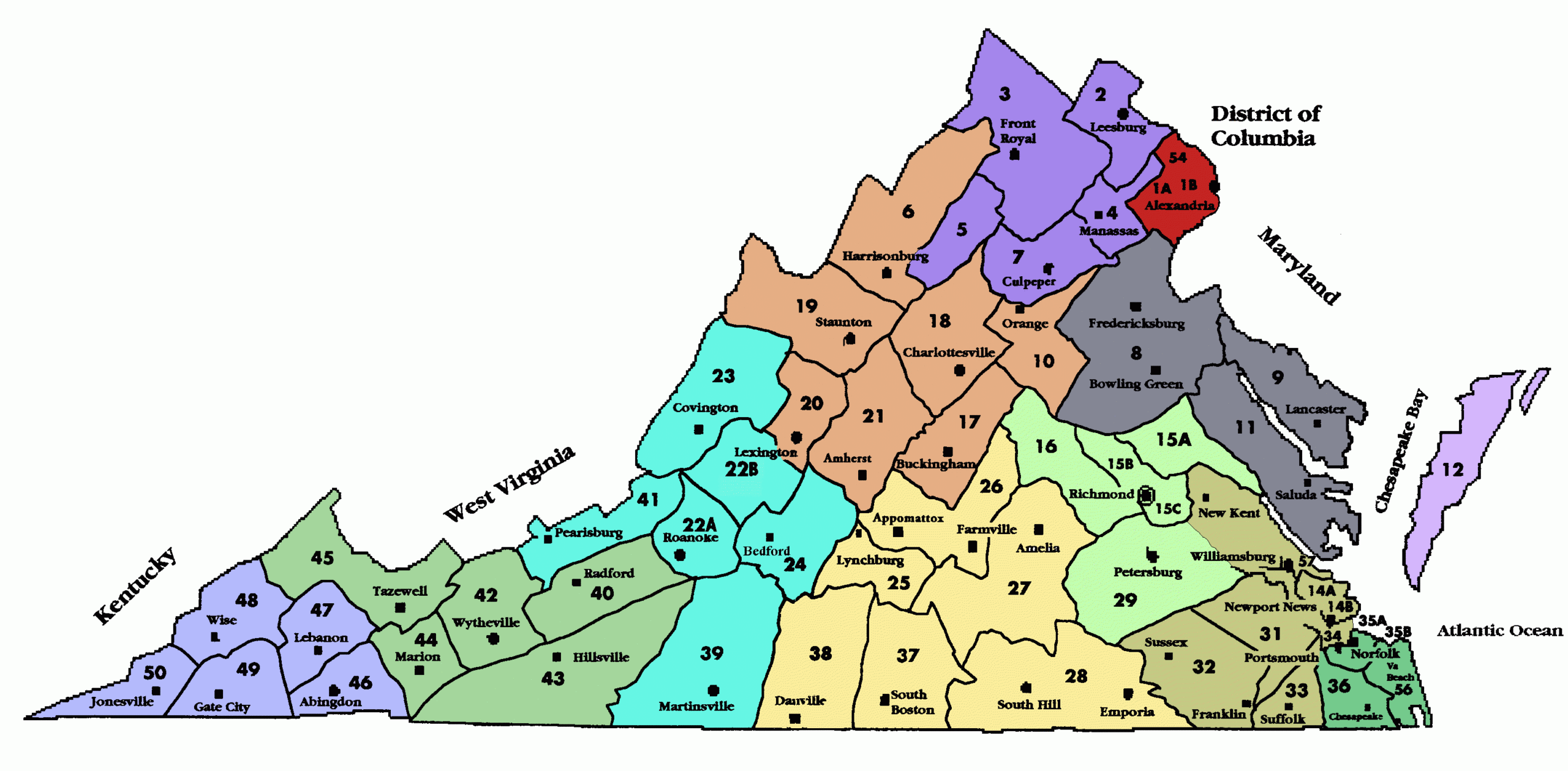Virginia Congressional Districts Virginia OnAir| Virginia Map