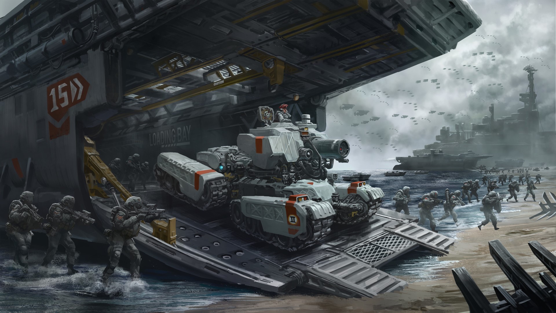Science Fiction, Futuristic, Concept Art, Military, Tank HD Wallpaper