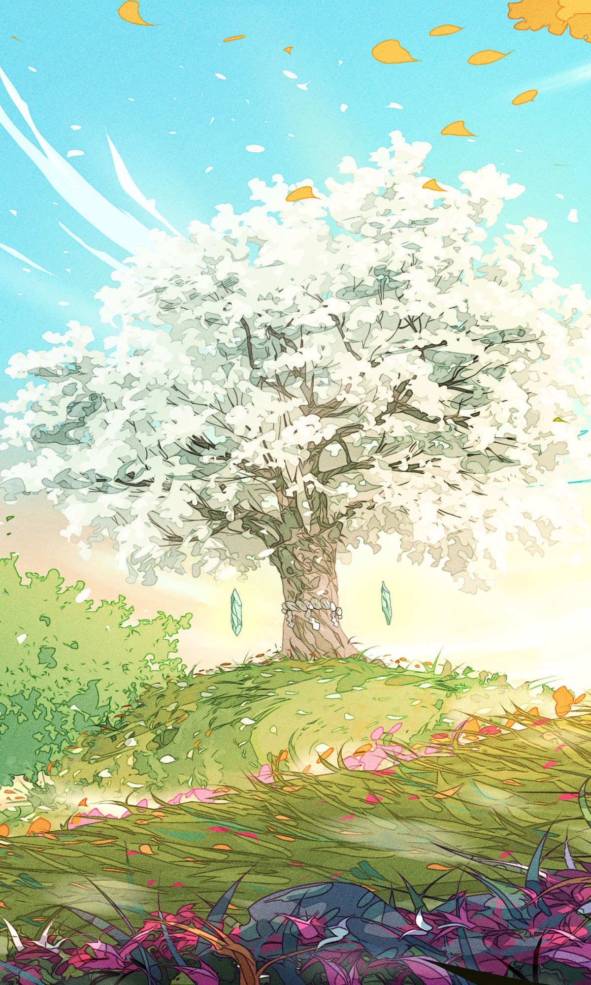 Fantasy Landscape, Tree, 1200x2000 Phone HD Wallpaper