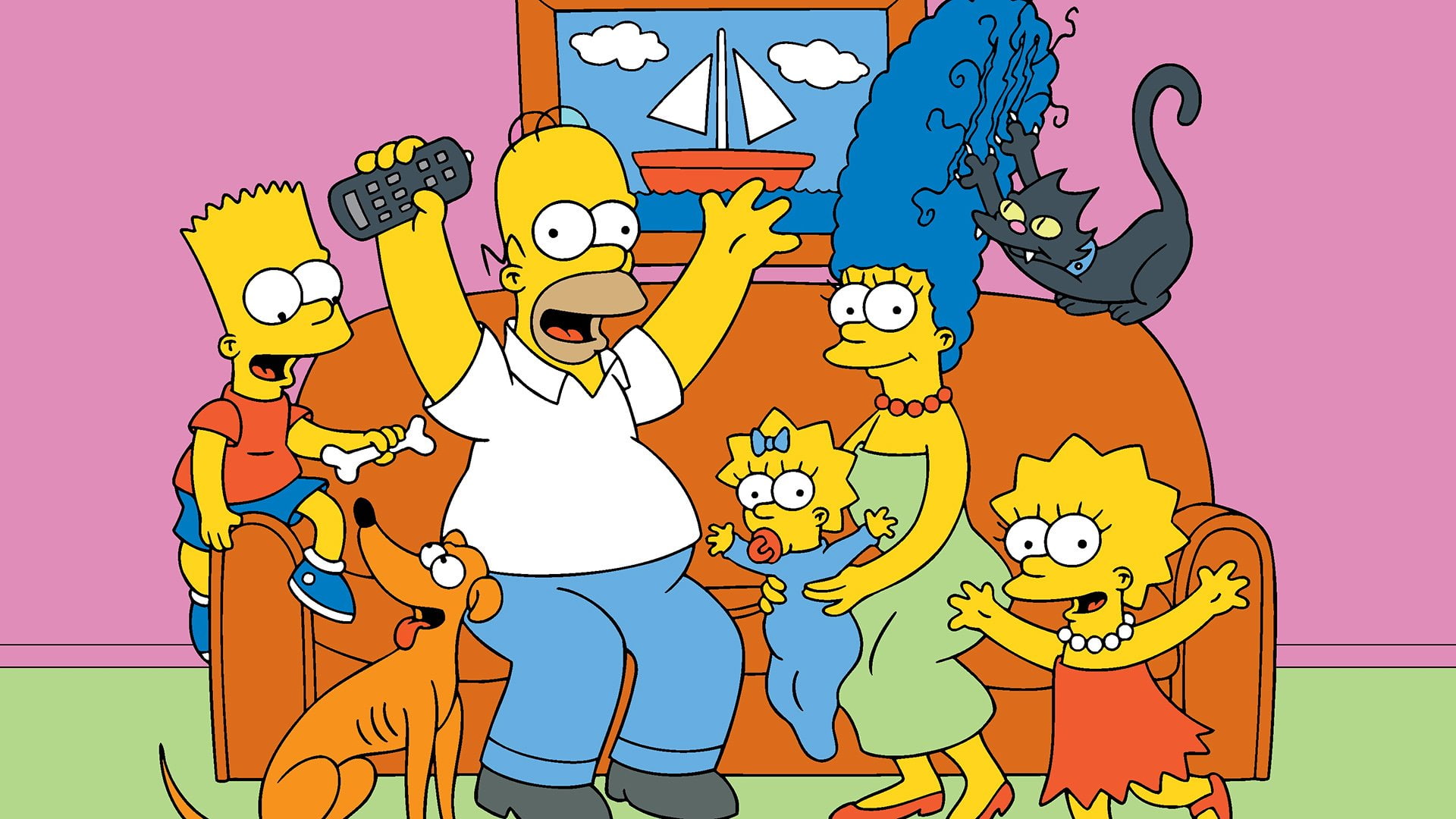 Lisa Simpson, Santas Little Helper (the Simpsons), Homer Simpson, Marge Simpson, Bart Simpson...