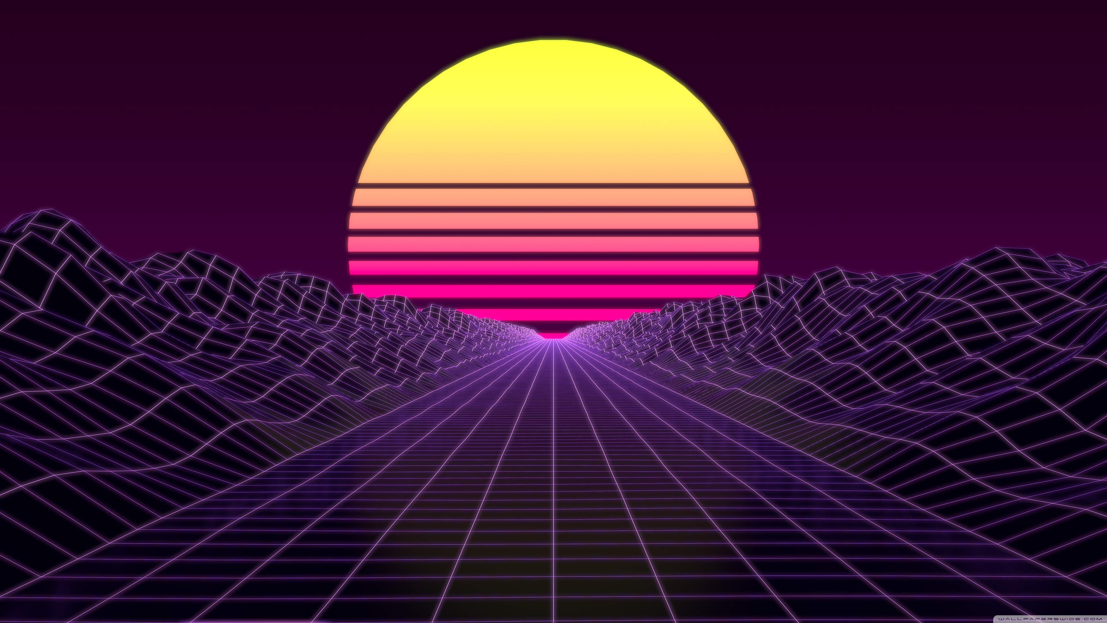 Synthwave 4K UHD Wallpaper For UltraHD Desktop And TV: Widescreen And UltraWide Display: Dual...