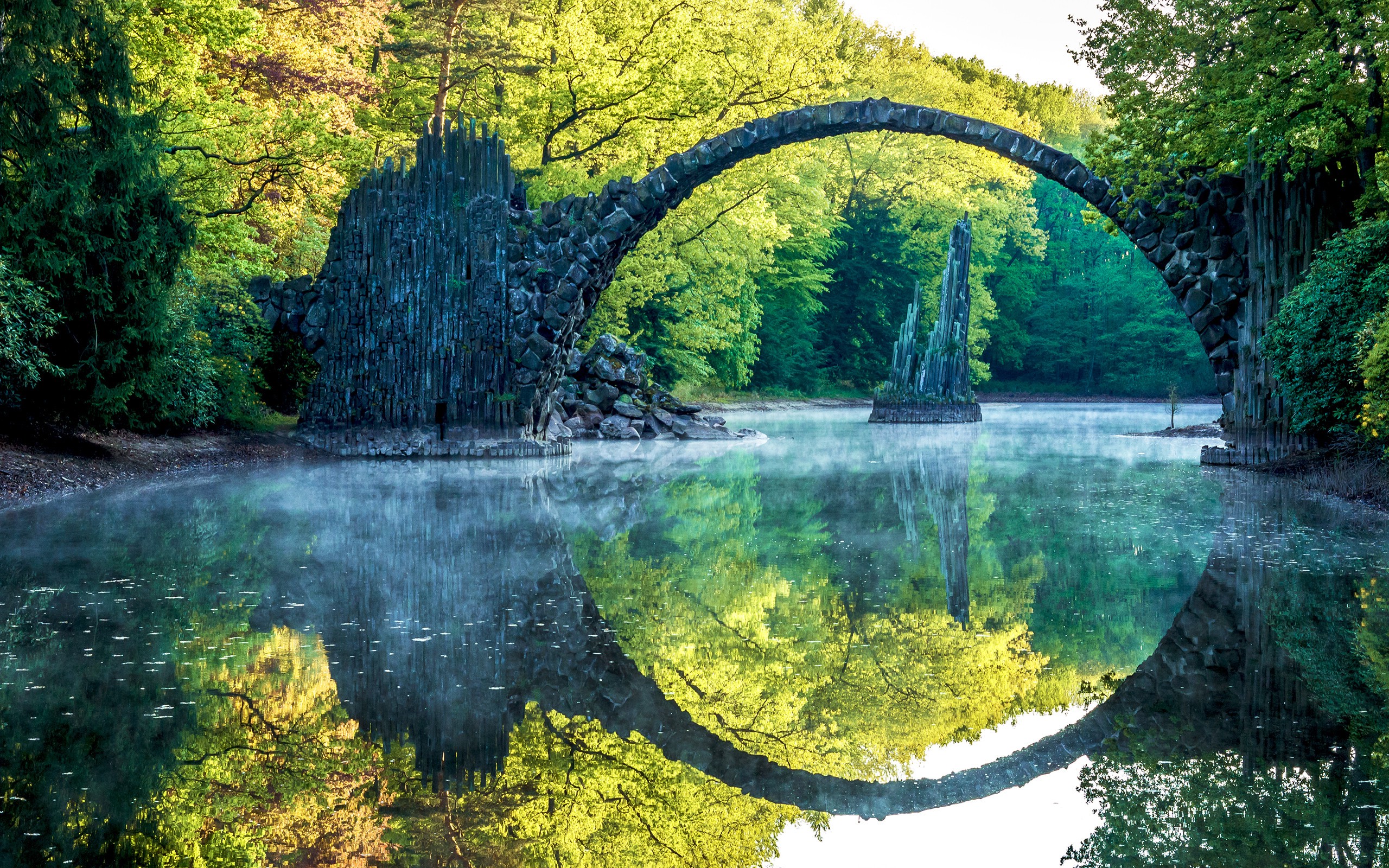 reflection, River, Arch, Trees, Nature, Landscape, Water Wallpapers HD / Desktop and Mobile ...