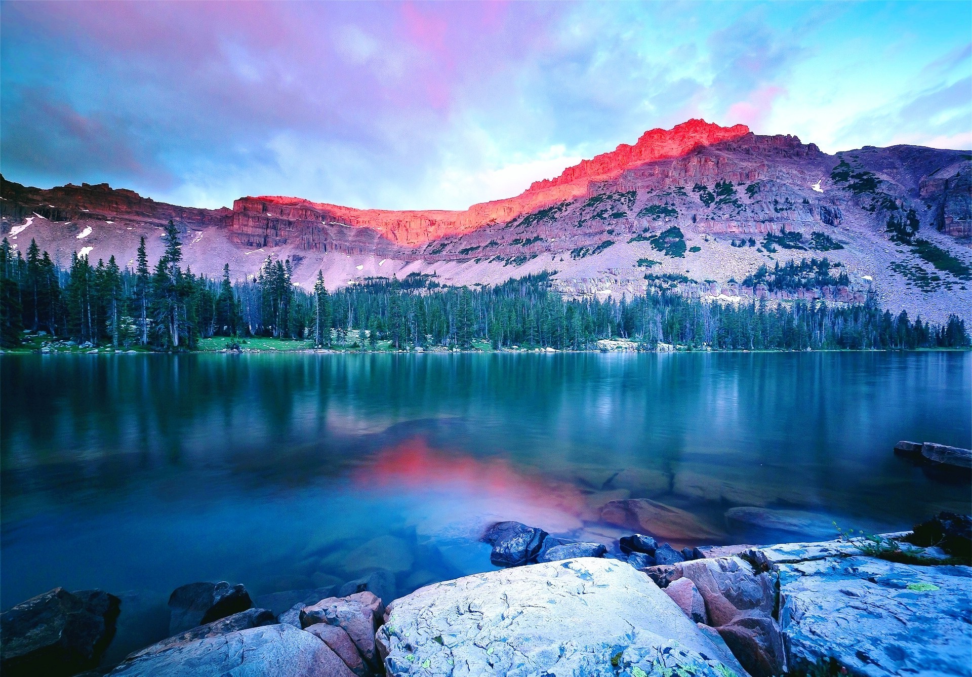 nature, Sunset, Mountain, Lake, Forest, Landscape, Water Wallpapers HD / Desktop and Mobile ...