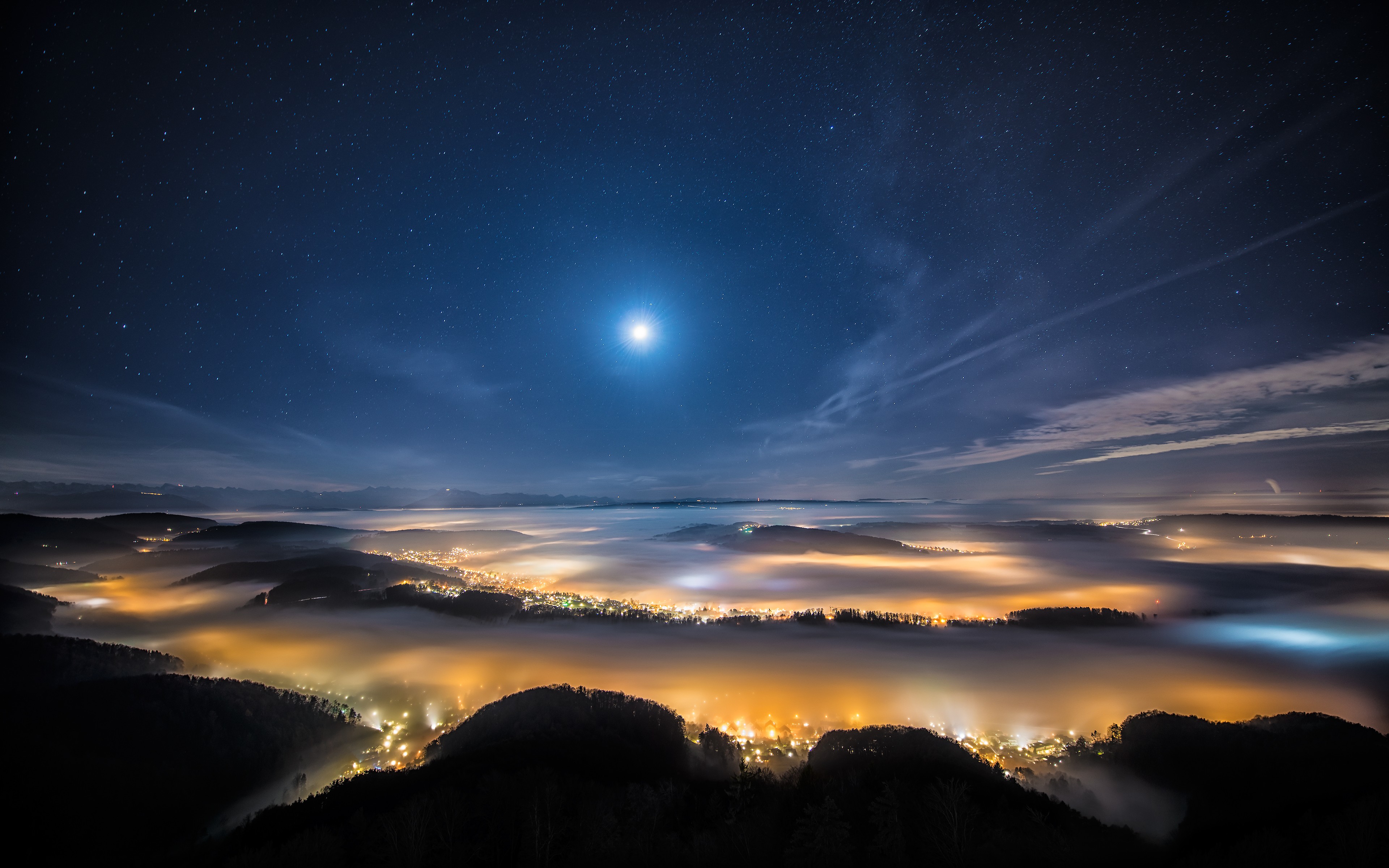 sky, Night, Lights Wallpapers HD / Desktop and Mobile Backgrounds