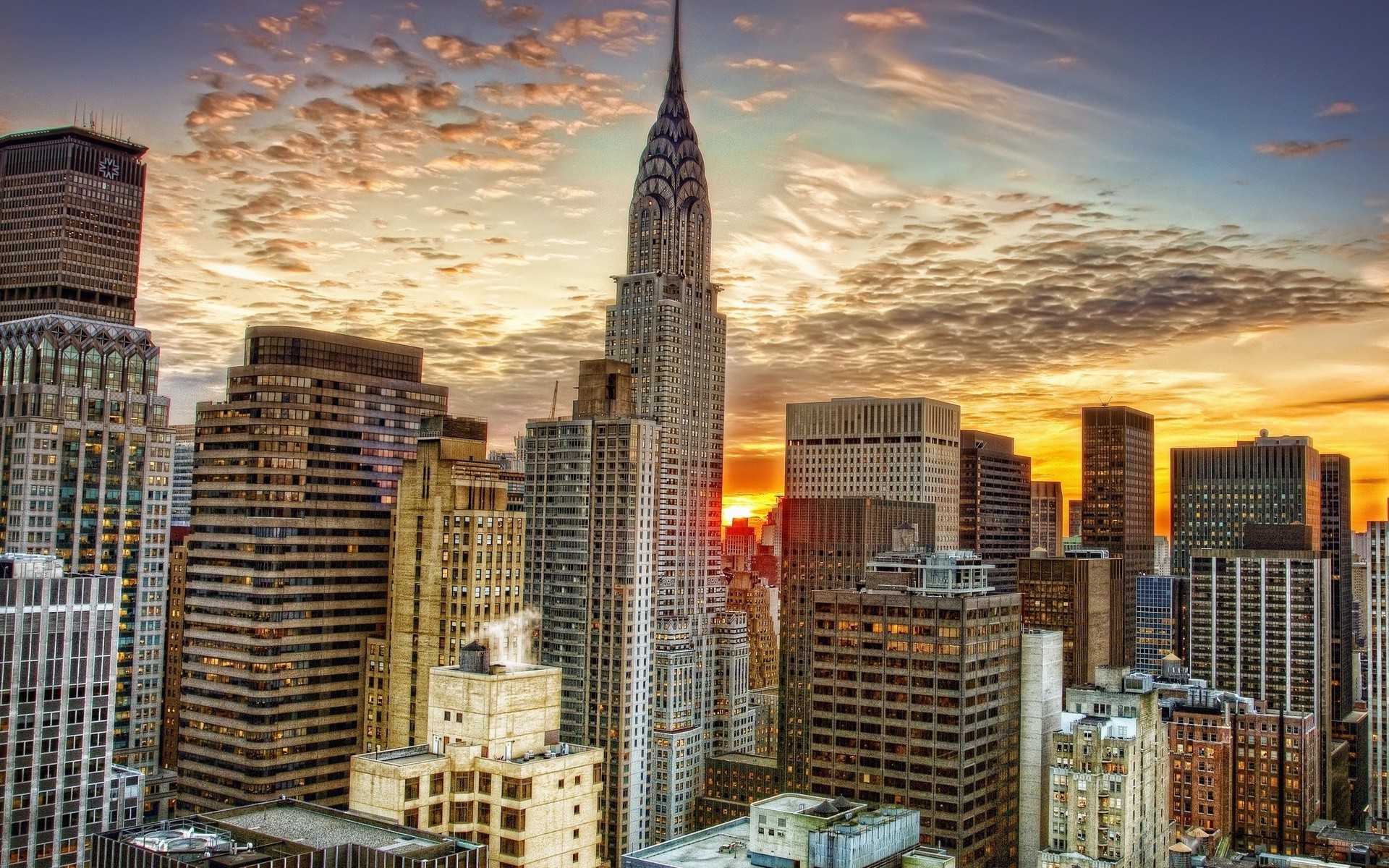 city, Urban, New York City, Empire State Building, Skyscraper, Sunset, Cityscape Wallpapers HD ...