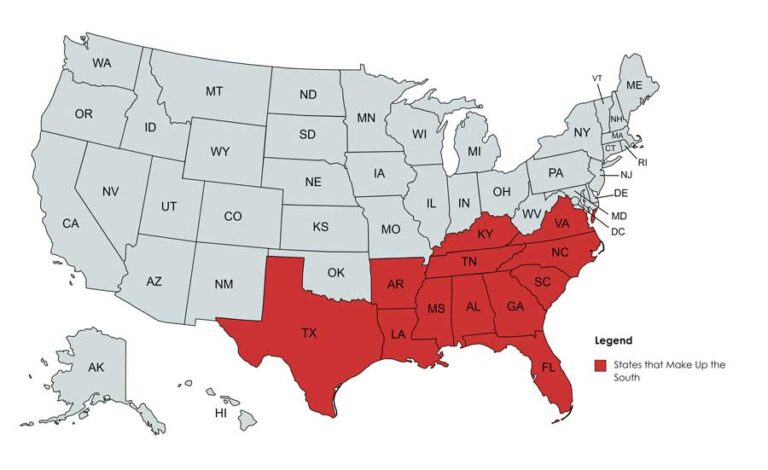 What States Are Considered The South? (Well, It Depends) - What States