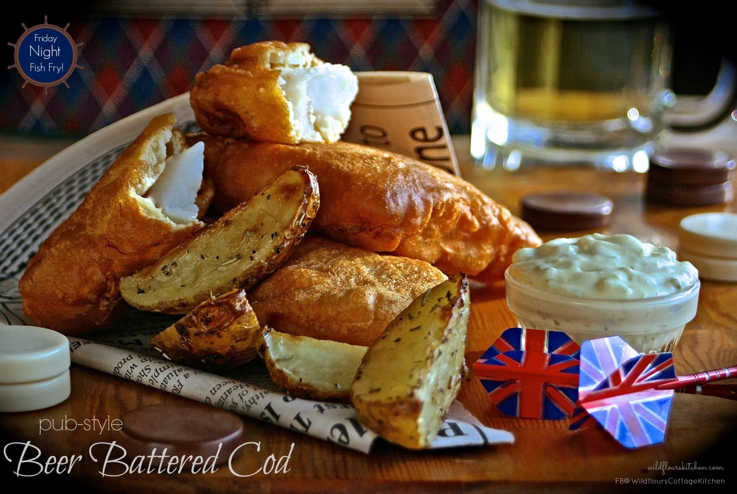 Pub-Style Beer Battered Cod (aka &quot;Fish &#39;n Chips&quot;) - Wildflour&#39;s Cottage Kitchen