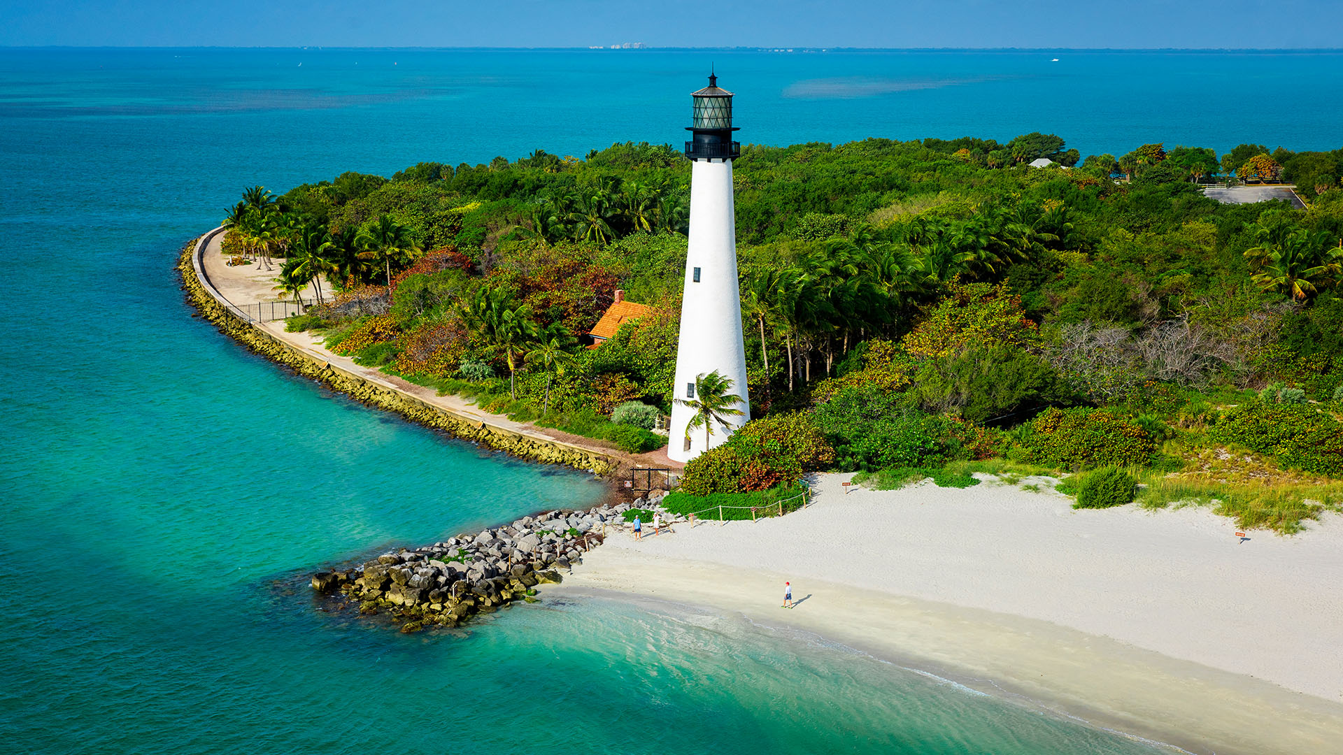 Lighthouse In Bill Baggs Cape Florida State Park, Key Biscayne, Florida, USA| Windows Spotlight...