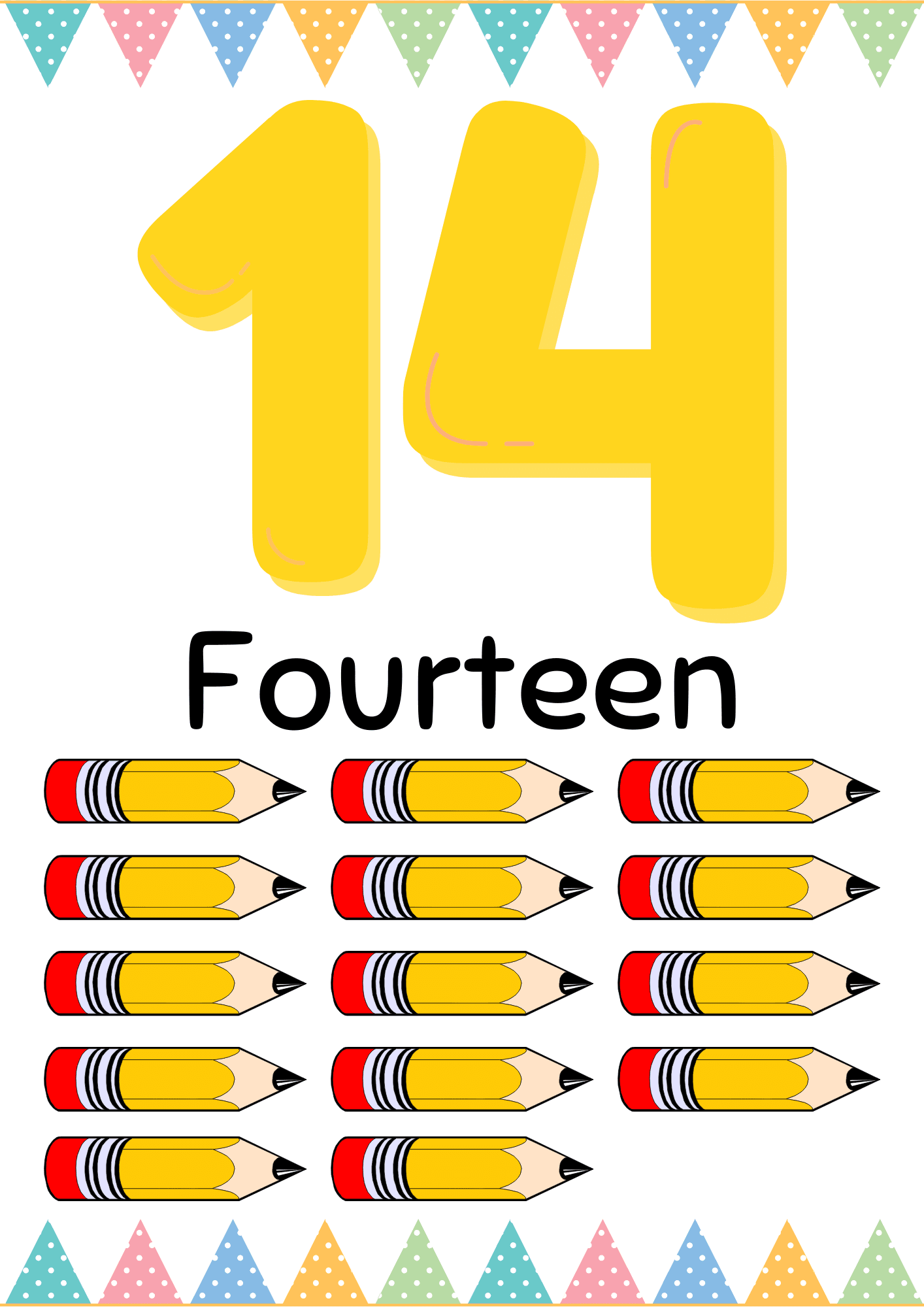 Number Flashcard - WorksheetForKid