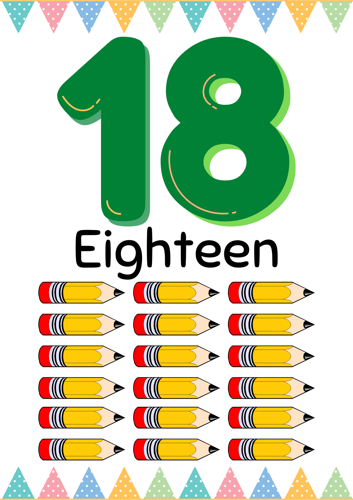 Number Flashcard - WorksheetForKid