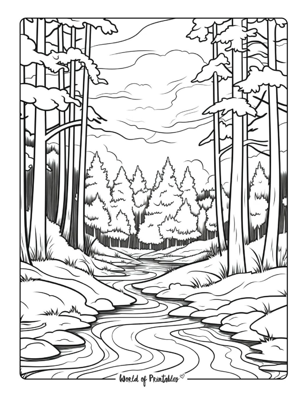 Forest Coloring Pages - World Of Printables