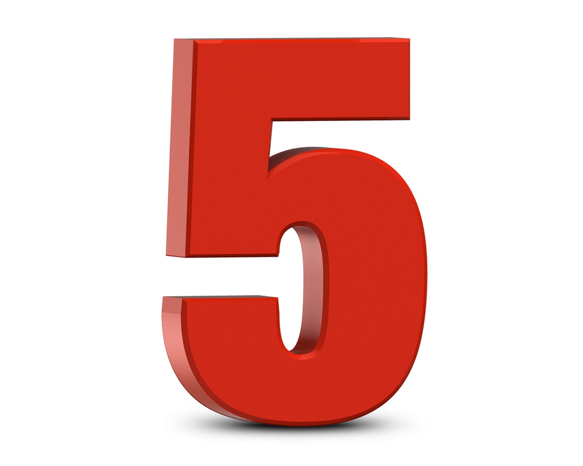 Picture Of The Number 5 To Print| Activity Shelter
