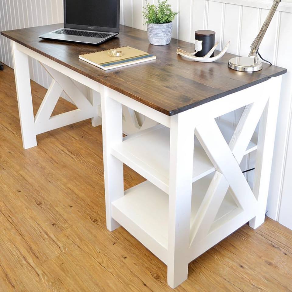 Ana White | Farmhouse X Desk - DIY Projects