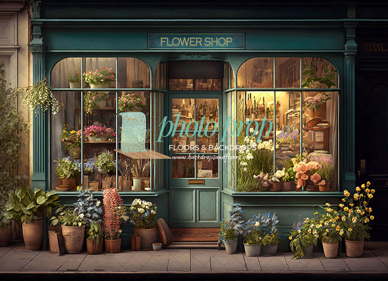 Surreal Flower Shop Photography Backdrop, Plant Store, Market, Spring, Easter, Florist ...