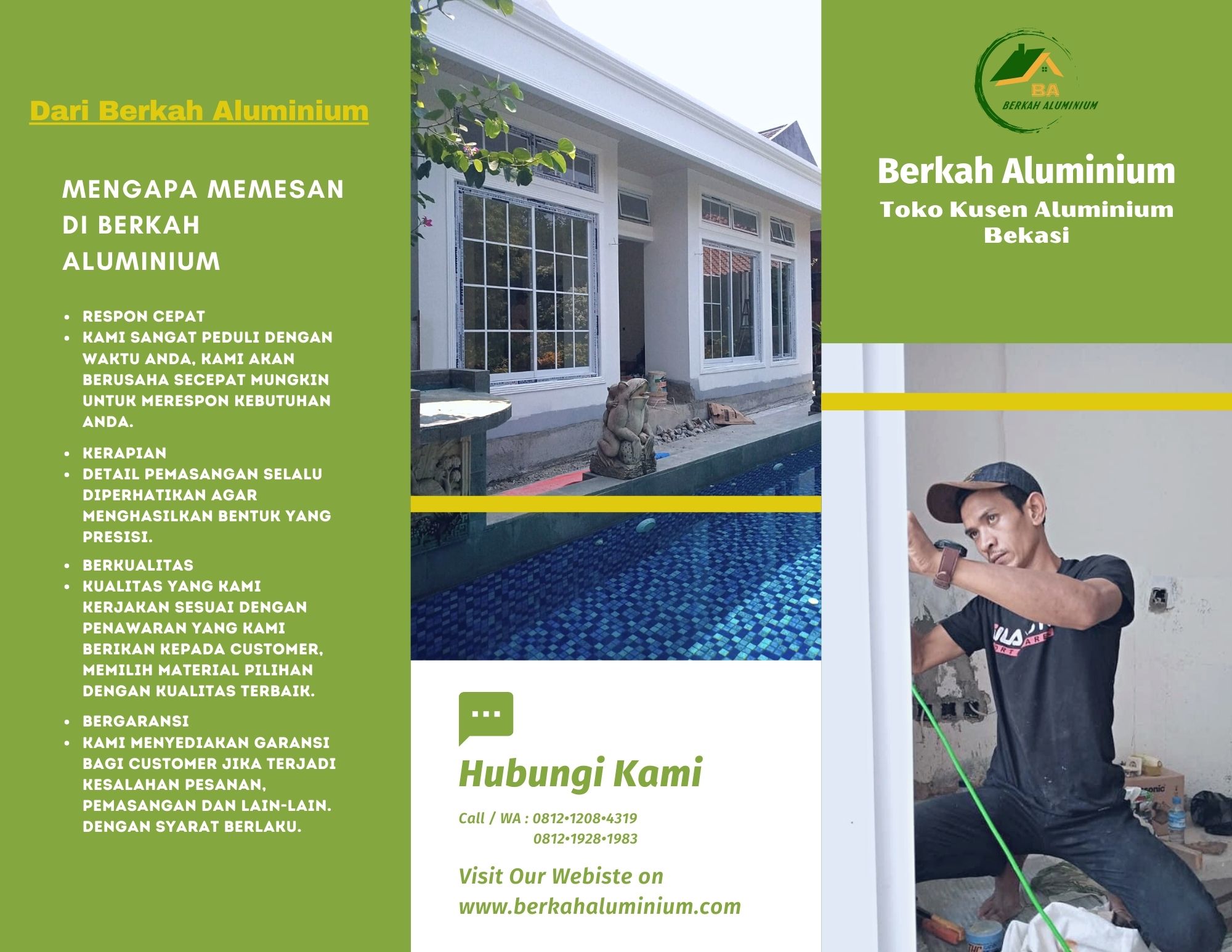 Kusen Aluminium Murah Setu Bekasi - Berkah Aluminium