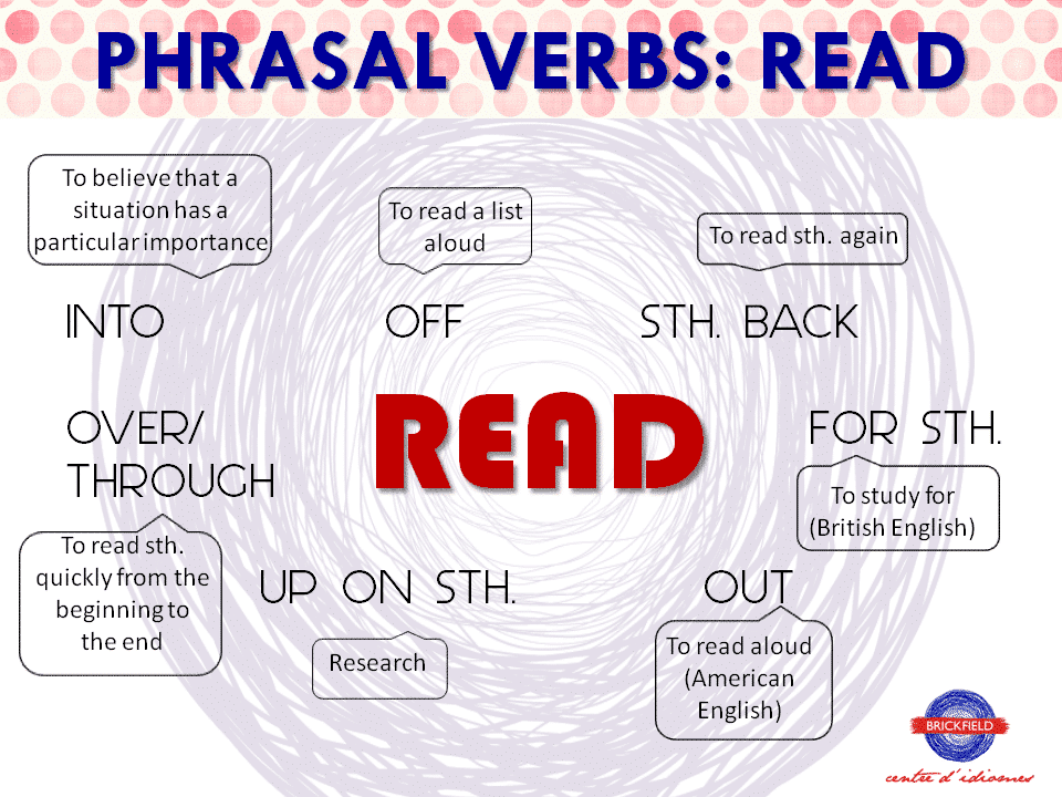 Phrasal Verbs: READ • Brickfield, Tu Centro De Idiomas En Vila-real