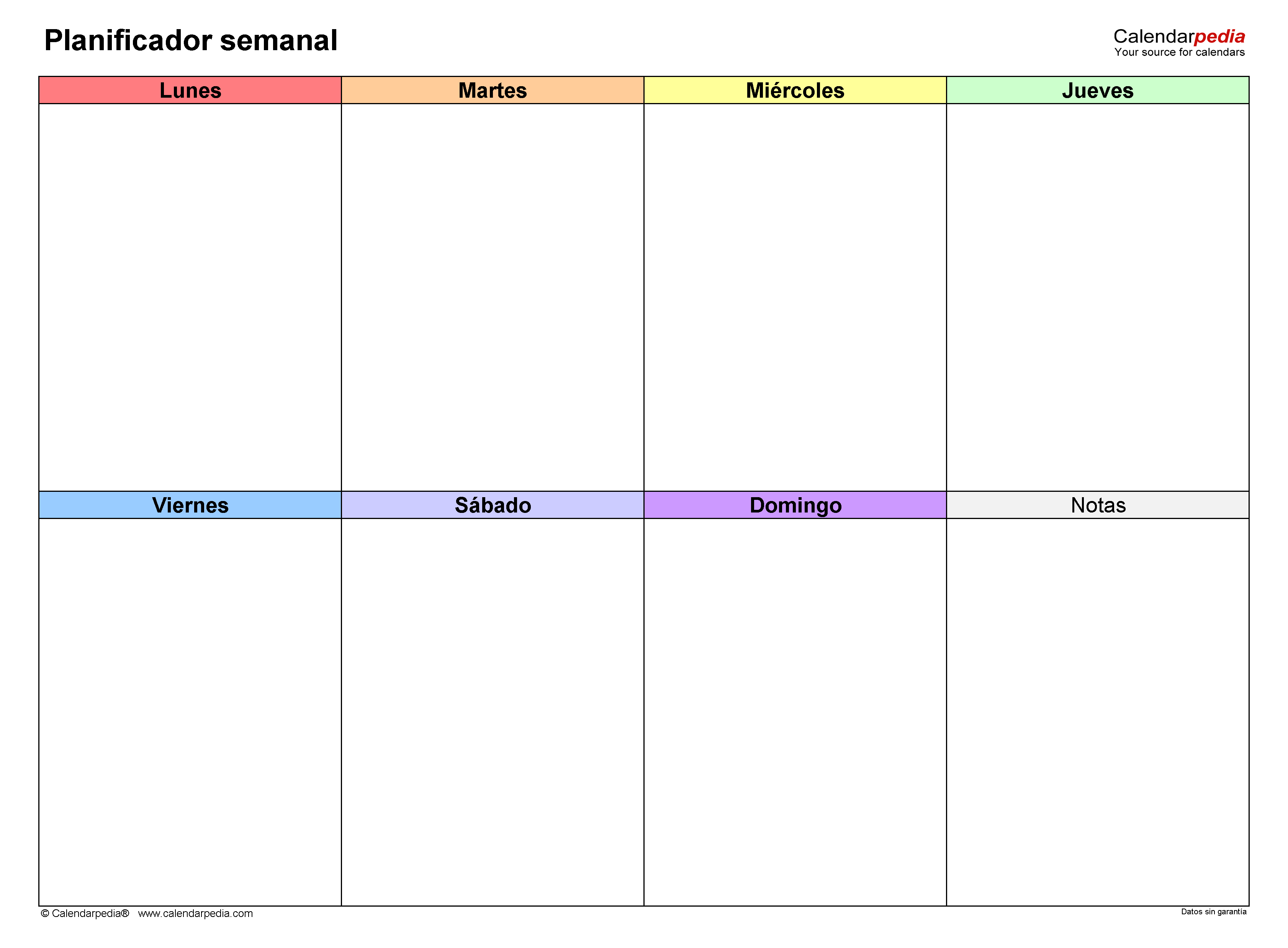 Planificador Semanal Para Imprimir Planificador Semanal Para Imprimir - Otosection