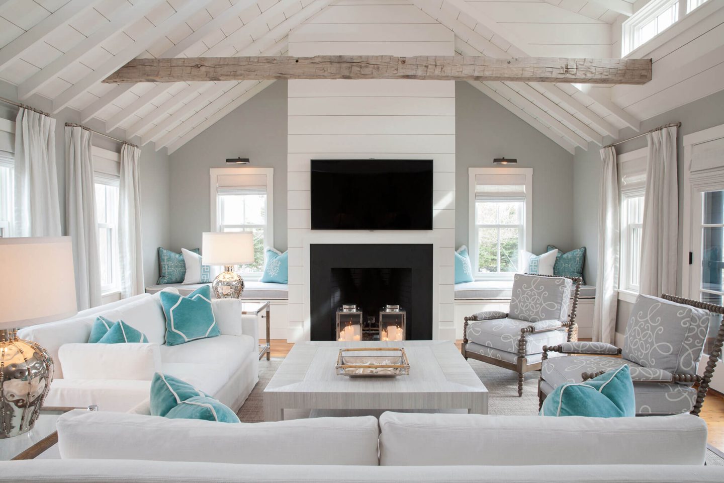 Timeless Gray Coastal Living Room Ideas - Casually Coastal