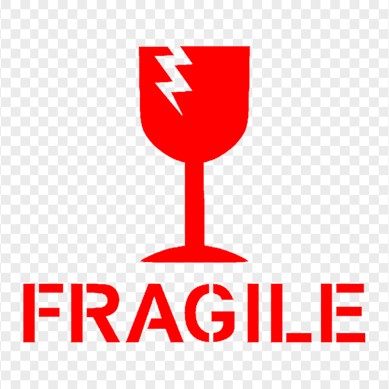 White Fragile Symbol Label Sign Transparent PNG| Citypng