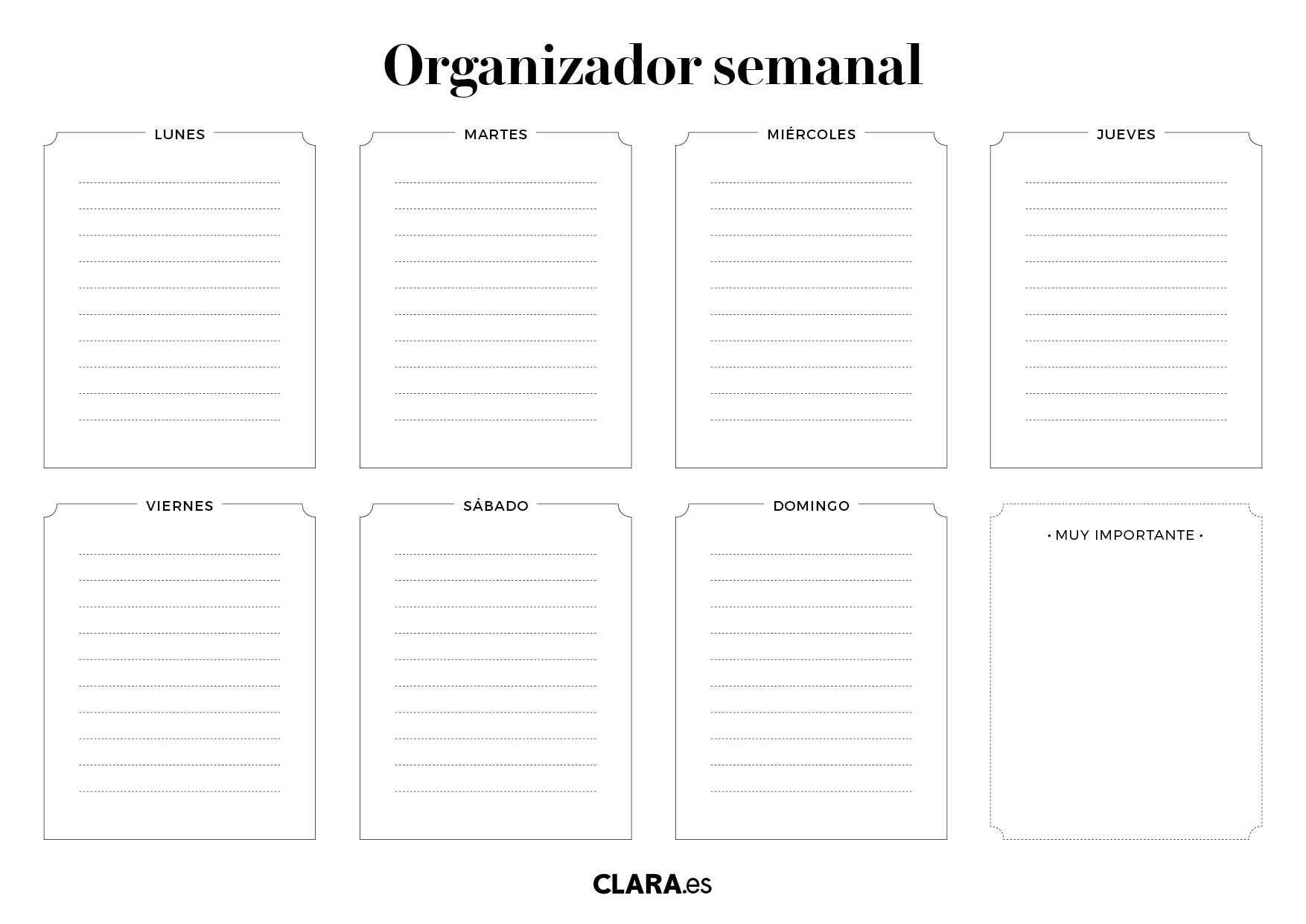 Prima Otoño Aspecto Plantilla Planificador Semanal Trasplante Peaje Sobras