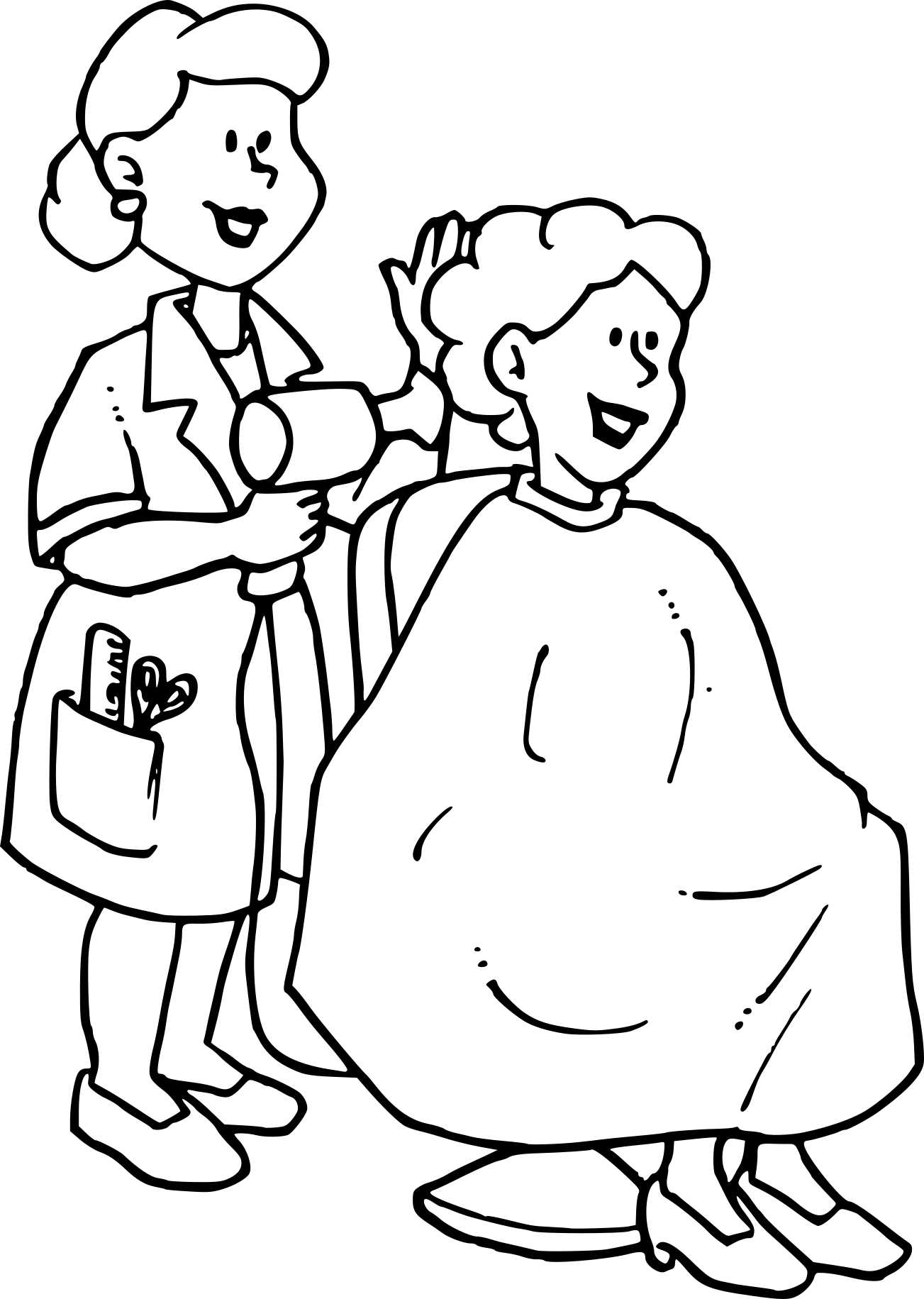 Coloriage Coiffeur à Imprimer