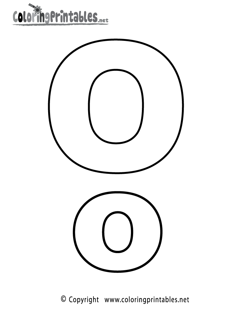 Letter O Coloring Worksheets For Kindergarten
