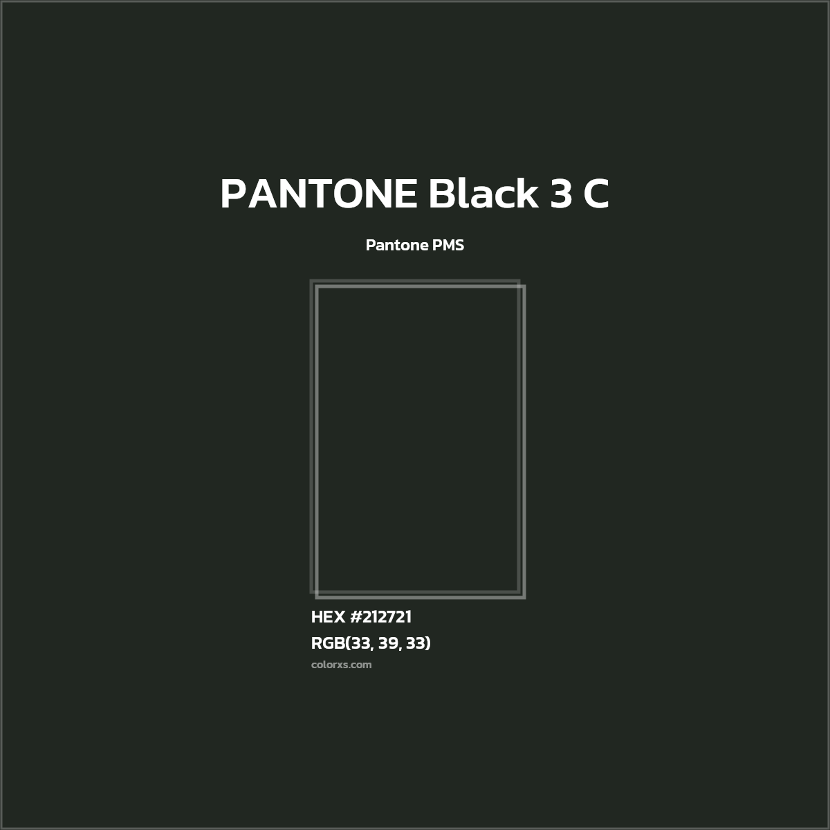 About PANTONE Black 3 C Color - Color codes, similar colors and paints - colorxs.com
