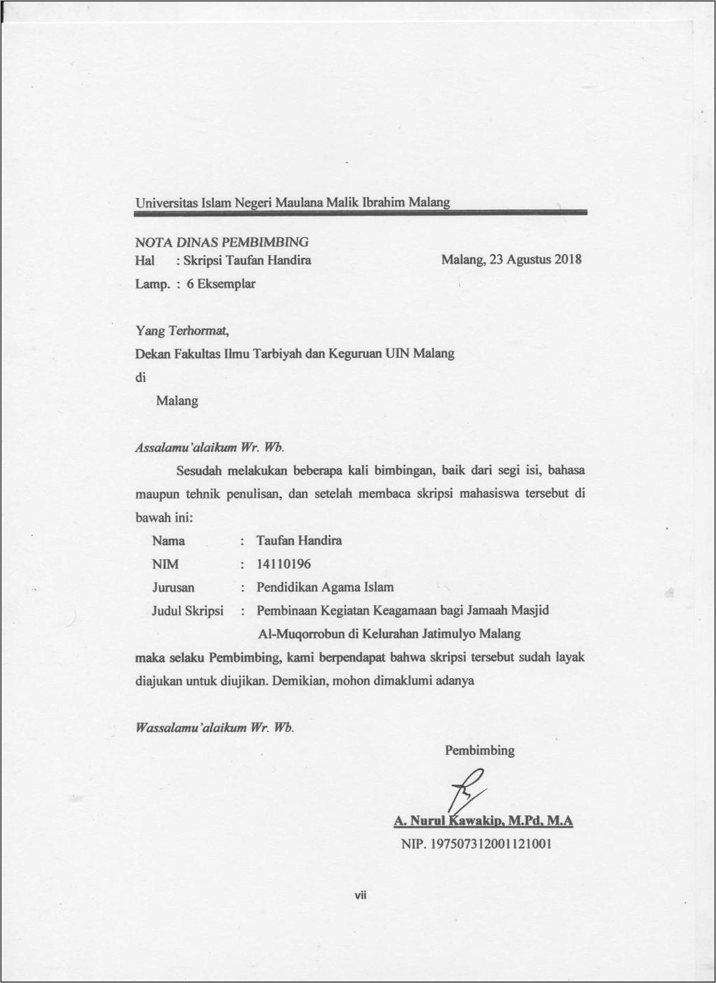 Contoh Surat Permohonan Pengisi Tausiah Dan Imam Shalat Tarawih - Surat Lamaran Kerja: Desain...