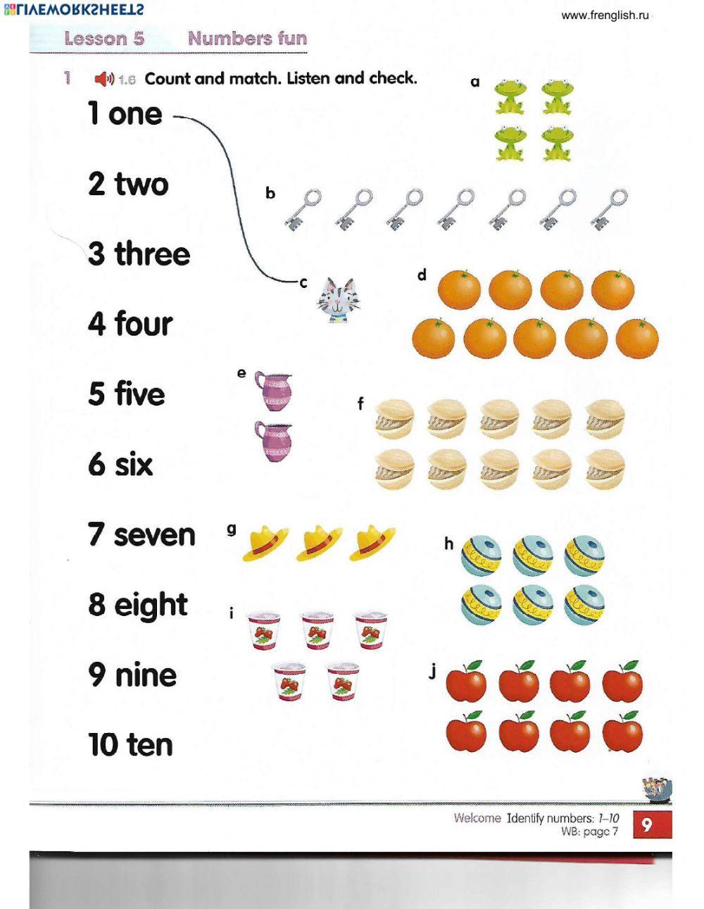 Counting Numbers 1-10 Worksheets Pdf - CountingWorksheets.com