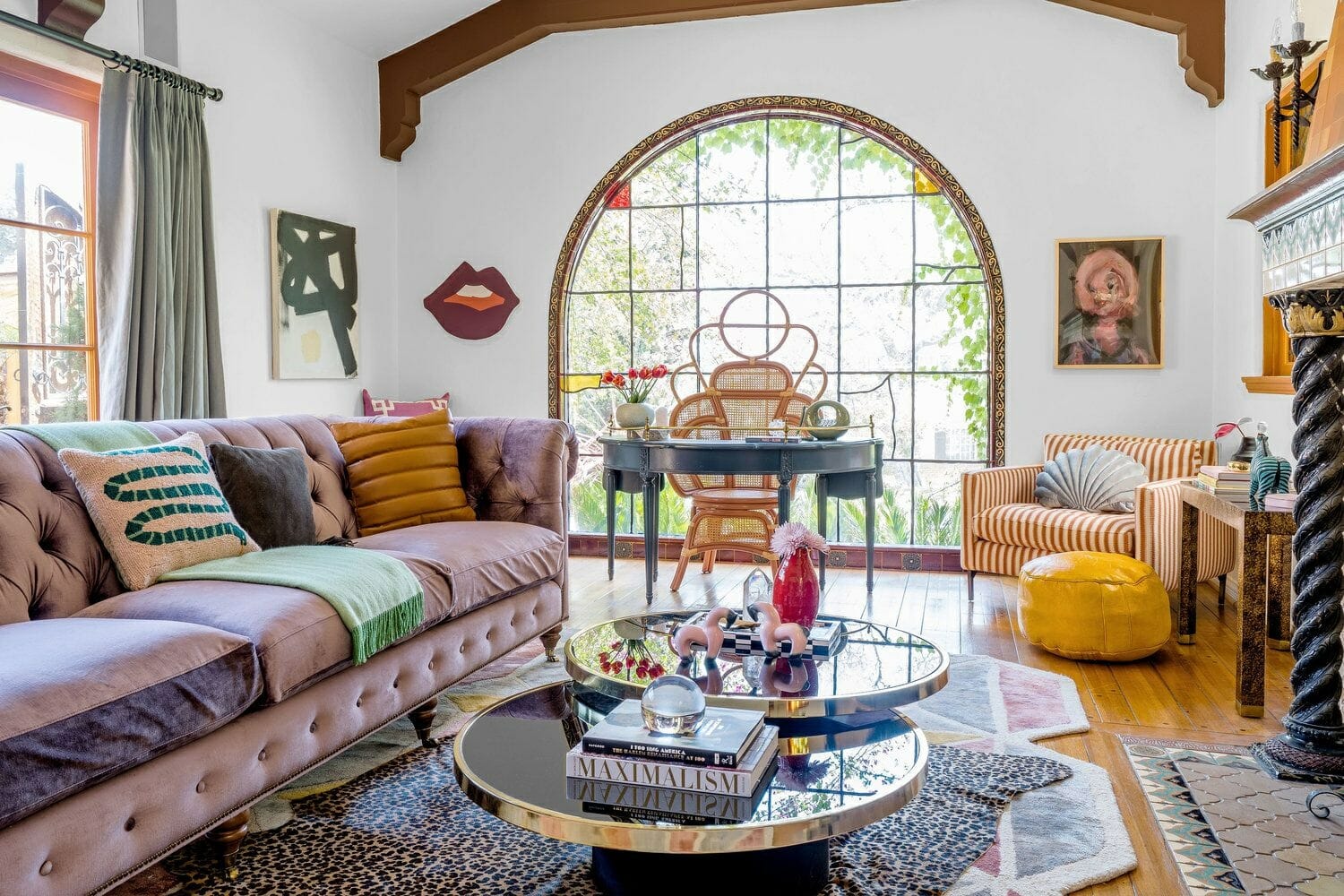 Before & After: Vintage Eclectic Living Room - Decorilla Online Interior Design