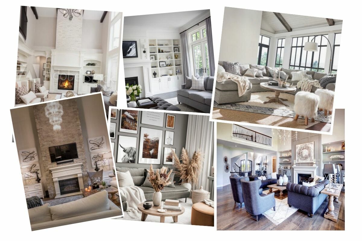 Before & After: Warm Neutral Living Room & Dining Transformation - Decorilla Online Interior Design