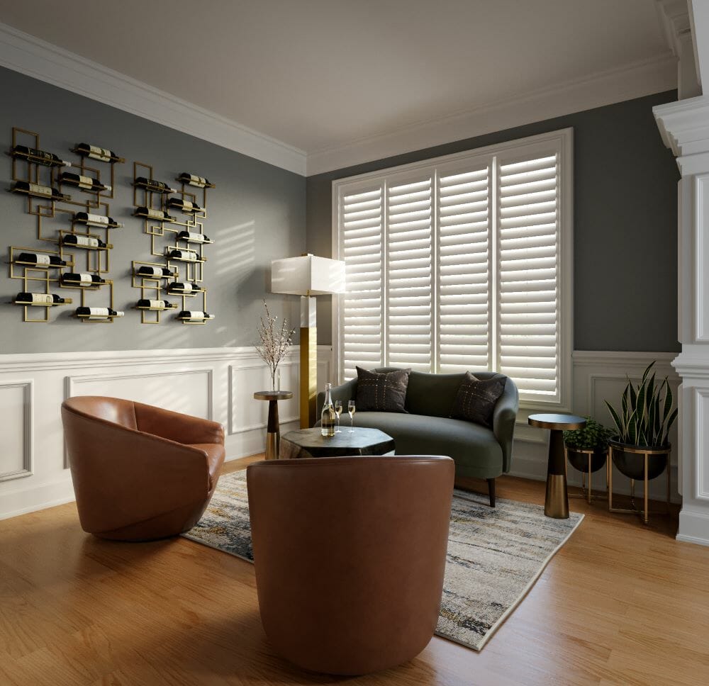 Before & After: Warm Neutral Living Room & Dining Transformation - Decorilla Online Interior Design