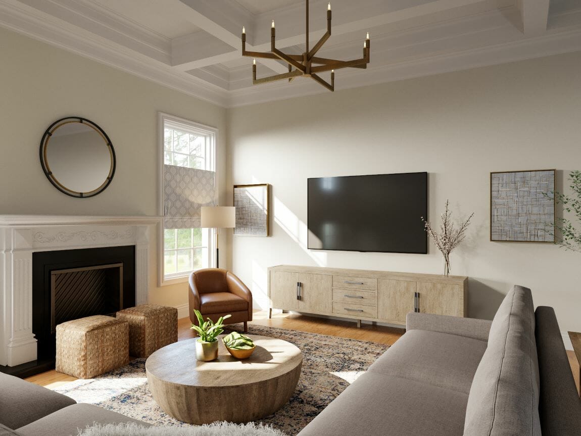 Warm Modern Living Room