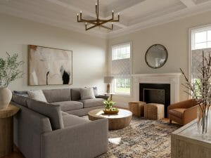 Before & After: Warm Neutral Living Room & Dining Transformation - Decorilla Online Interior Design