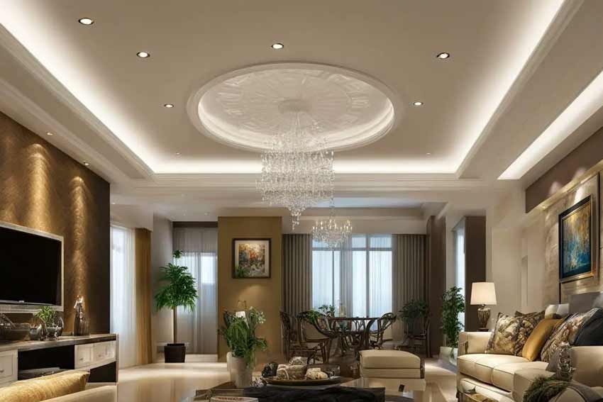 False Ceiling Designs For Living Room In Standard Room Size - Infoupdate.org