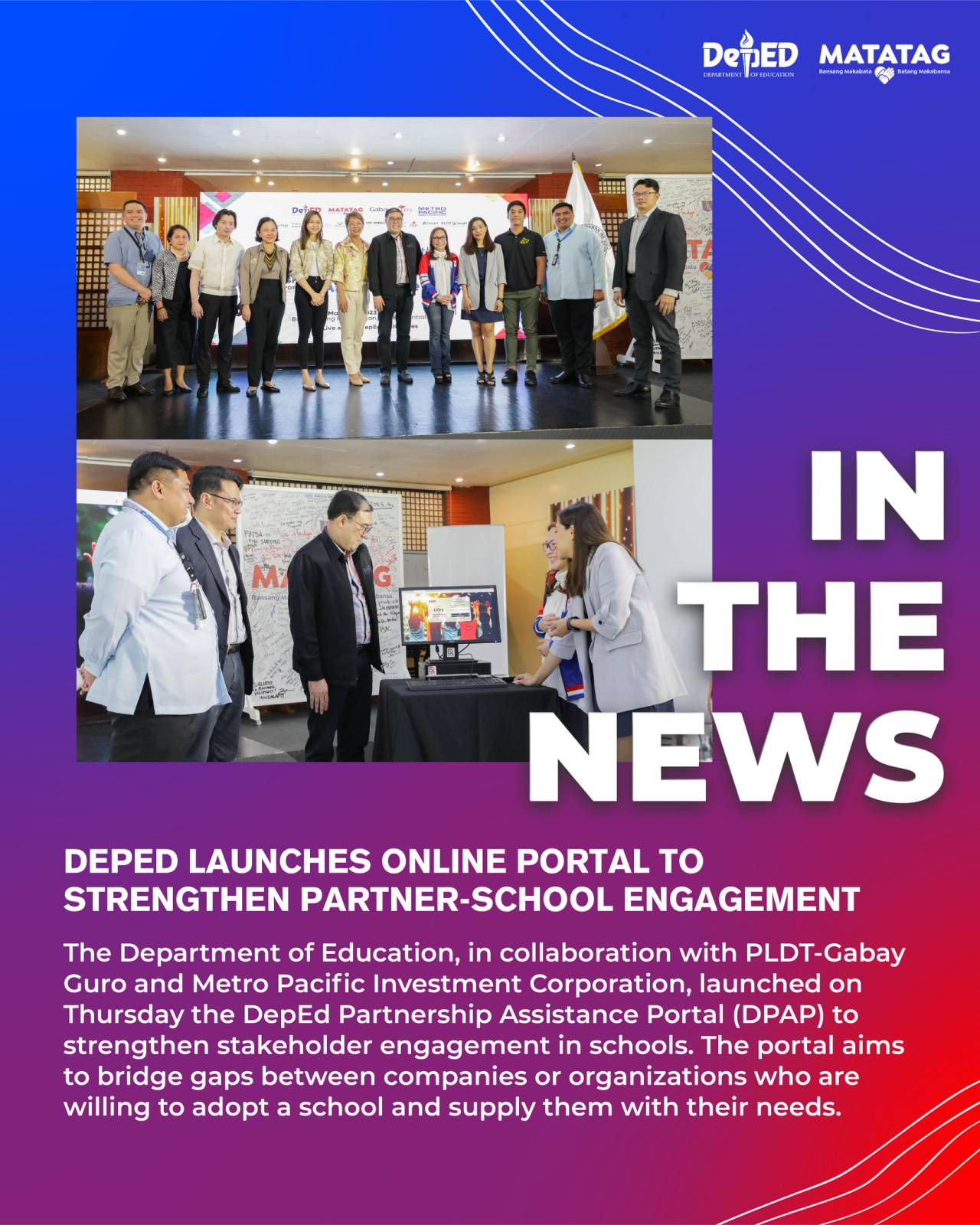 DepEd Launches Online Portal To Strengthen Partner-school Engagement | Department Of Education
