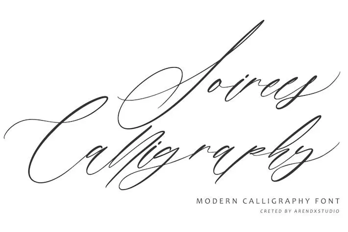 Soirees - Calligraphy Font - Dfonts