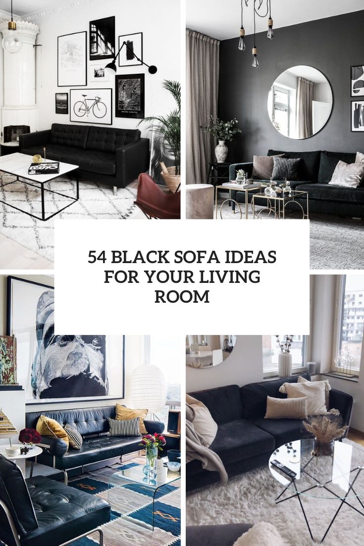 54 Black Sofa Ideas For Your Living Room – Best Adorable Baby
