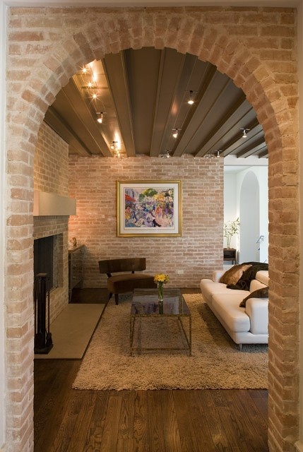 59 Cool Living Rooms With Brick Walls - DigsDigs